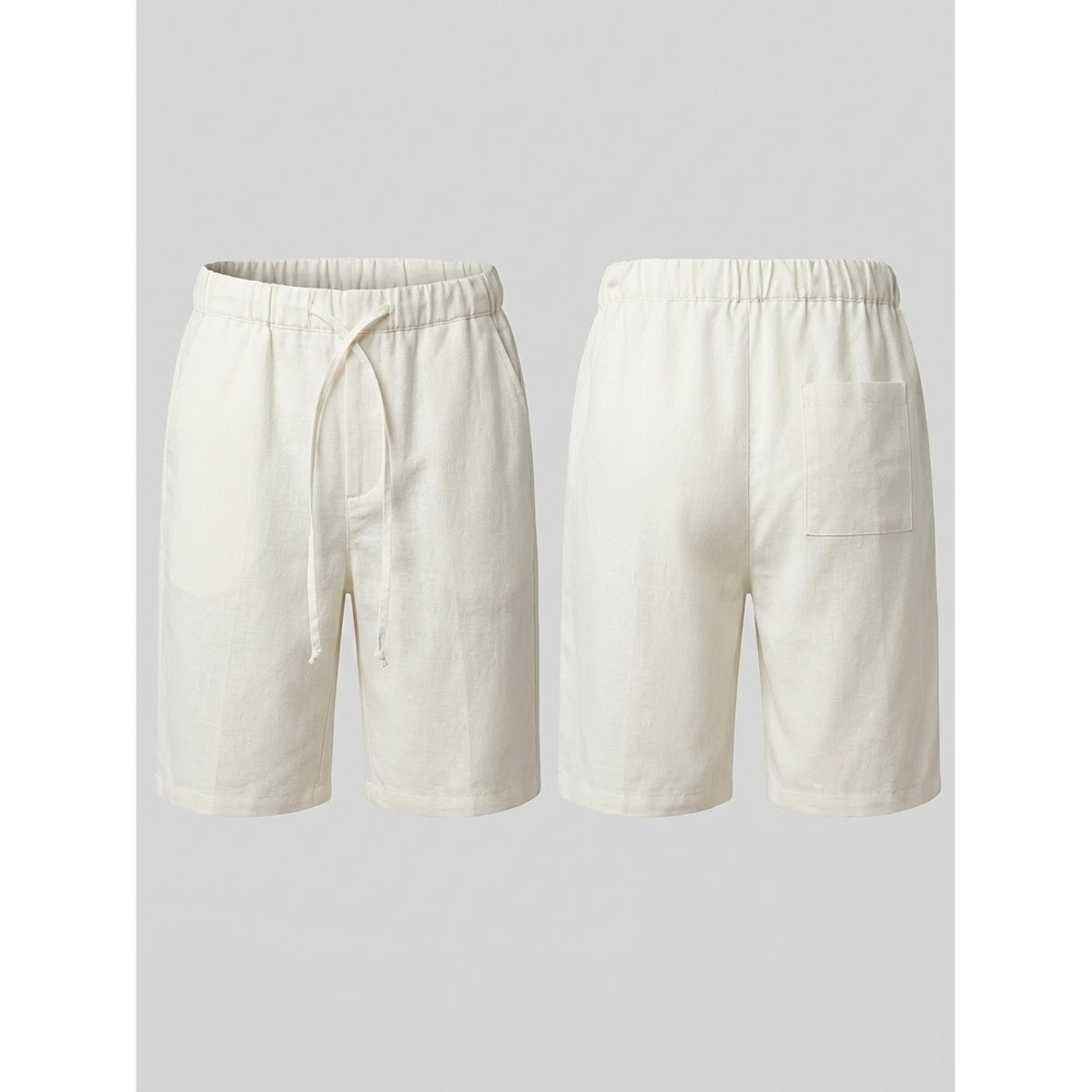 Coofandy Mens Linen Blend Shorts. 17" Waist,  12" Rise,  8" Inseam. Golf,...